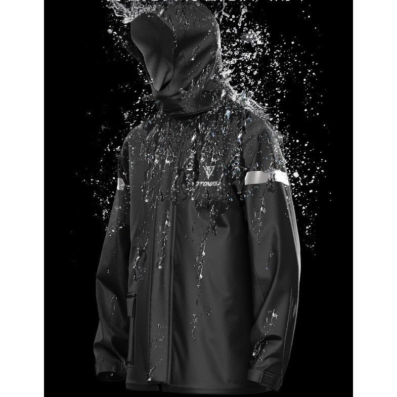 Áo mưa bộ Motowolf xanh dạ quang/đen chính hãng