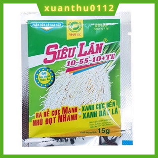 Siêu lân xanh- Phân Bón Lá Kích Thích Ra Rễ, Bật Chồi, Xanh Dày Lá Cho Cây Trồng, Hoa Lan 10-55-10+TE - Gói 15g