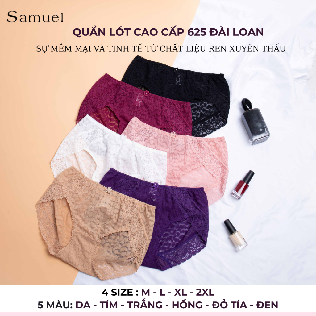 SL CÓ HẠN Quần lót Ren Đài Loan Samuel SUKA 625 MỀM MẠI VÀ TINH TẾ Co dãn 4 chiều Siêu bền và kháng khuẩn