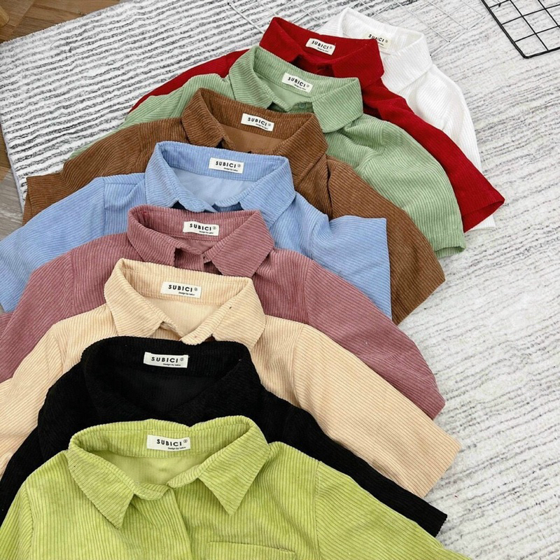 A04 - Áo sơ mi nhung tà hớt