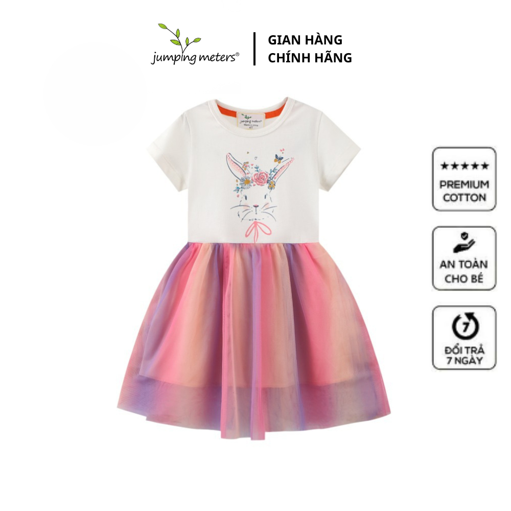 Váy ren bé gái in hình thỏ dễ thương VR8 Jumping Meters cao cấp