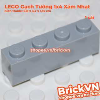 [1 Cái] LEGO Gạch Tường 1x4 Xám Nhạt 4211394 3010
