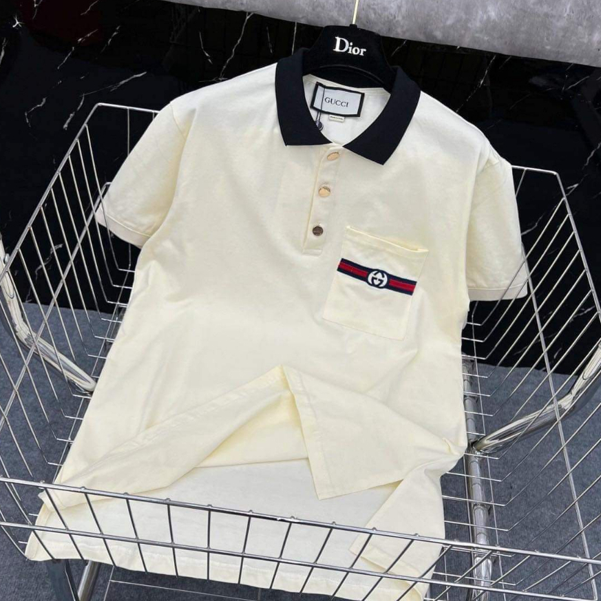 Áo polo GC khâu túi nổi bật nam nữ mới nhất Áo polo khâu túi nam nữ cao cấp