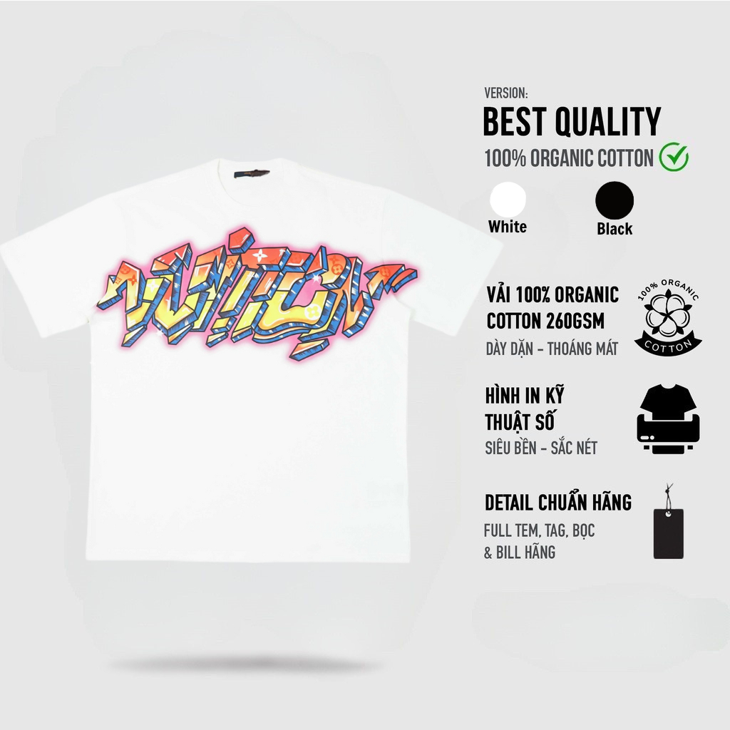 Áo thun Monogram in hình Big Logo cao cấp Áo phông Monogram nam nữ in hình mới nhất