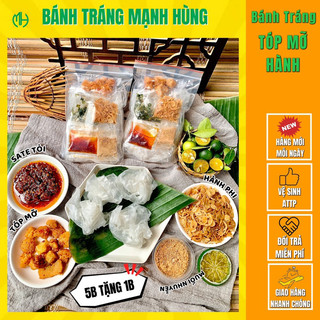 Bánh tráng phơi sương tóp mỡ hành - bánh tráng mạnh hùng
