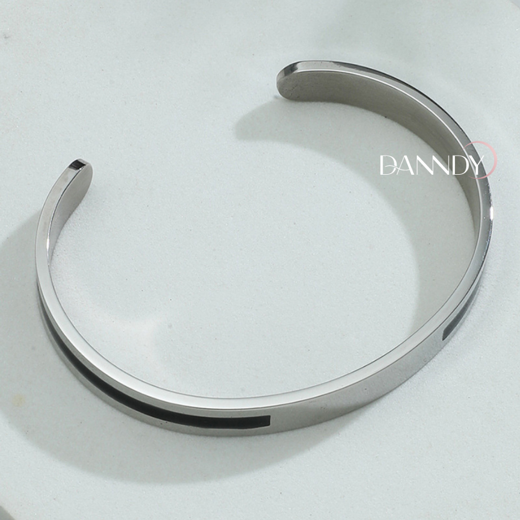 Vòng Cuff Nam Thép Không Gỉ Cao Cấp. Vòng Tay Lắc Tay Nam Đẹp | Dandy