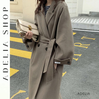 「adelia」áo khoác dạ cashmere 2 mặt td33, áo măng tô hàn quốc cao cấp dáng dài loại 1