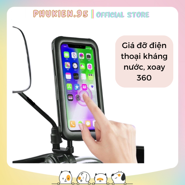 Giá Đỡ Điện Thoại Xe Máy Chống Nước M3A, Kẹp Điện Thoại Xoay 360 Độ Chống Cướp Cực Chắc Chắn, Siêu Bền
