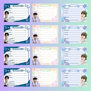 Set nhãn vở enhypen - set 12 nhãn vở