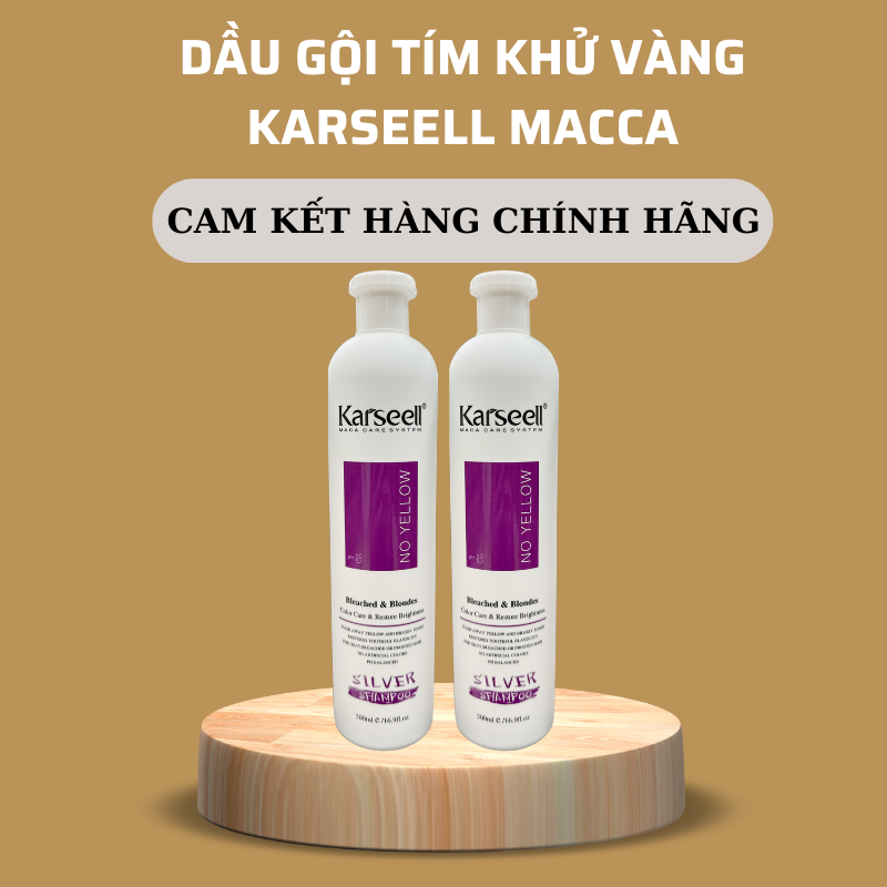 Dầu gội tím karseell 500ml khử vàng và giữ màu dành cho tóc tẩy nhuộm màu - ảnh sản phẩm 4