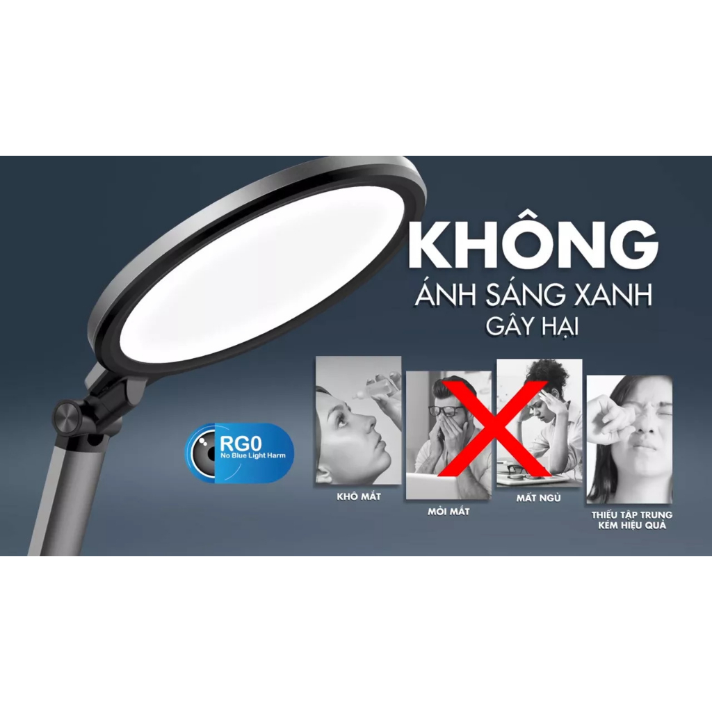 Đèn Bàn LED cao cấp PANASONIC HHGLT0633 20W Không ánh sáng xanh Chip Led RG0