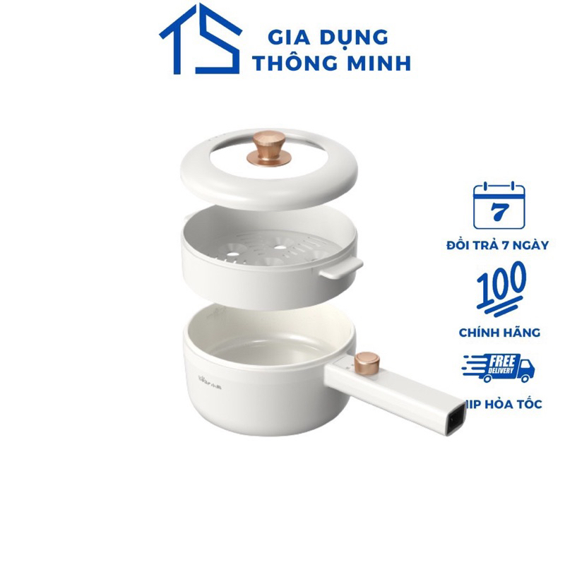 Nồi điện đa năng Bear 1.6L mã số DRG-P16M2 có vỉ hấp chính hãng bảo hành 12 tháng