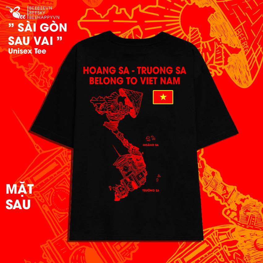 Áo Thun Unisex BEESKY 100% in hình VIỆT NAM- BDVN002