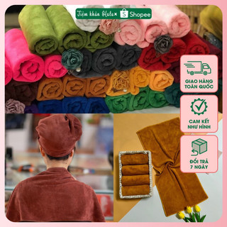 Khăn gội đầu 🔥𝗕𝗔́𝗡 𝗟Ỗ 𝗟Ấ𝗬 Đ𝗔́𝗡𝗛 𝗚𝗜𝗔́🔥chất liệu microfiber loại 1 (35x75) thấm hút nước cực tốt dùng trong salon tóc.