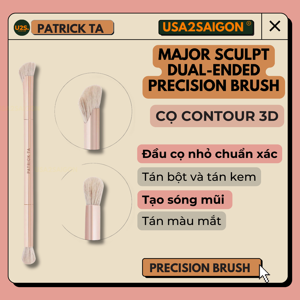 Cọ tạo khối 2 đầu 3D Contour Patrick TA Precision Dual Ended Nose Brush