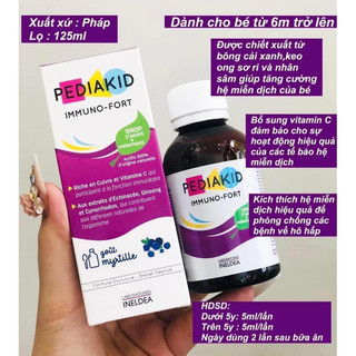 Pediakid Immuno - Fort Tăng Sức Đề Kháng Cho Bé (125ml)