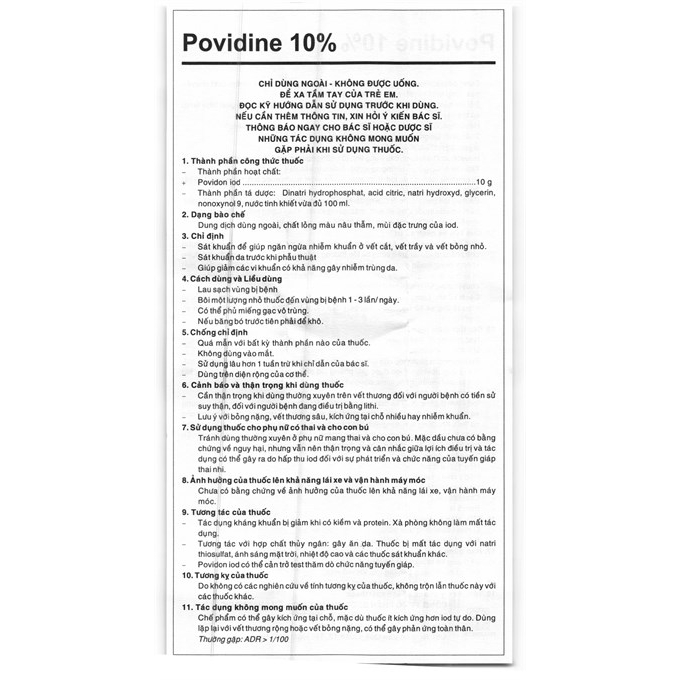 Dung dịch Povidine 10% Pharmedic sát trùng, sát khuẩn vết thương (90ml)