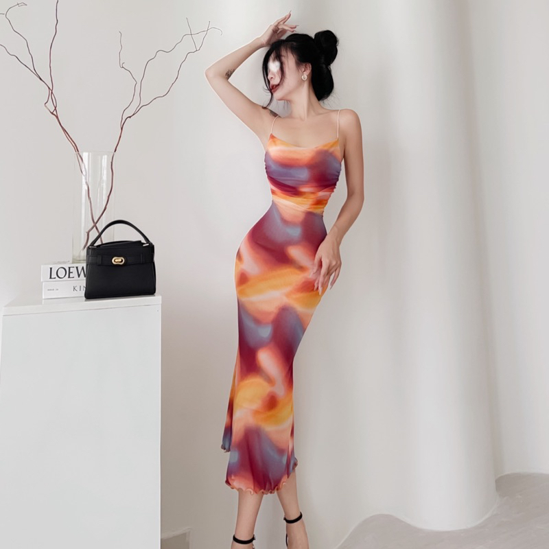 Đầm hai dây đuôi cá Mi Dress dáng dài