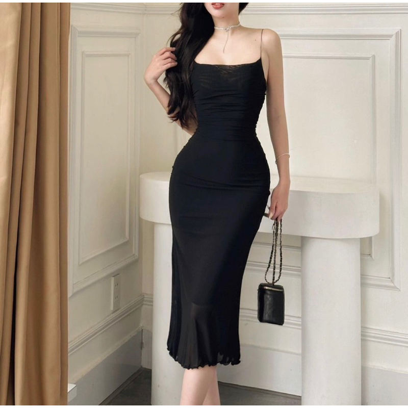 Đầm hai dây đuôi cá Mi Dress dáng dài