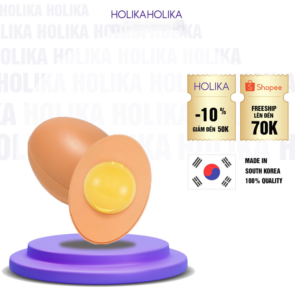 Sữa rửa mặt trứng gà dạng gel Hàn Quốc Holika Holika dưỡng ẩm làm sạch sâu mờ vết nhăn 140ml - 7127