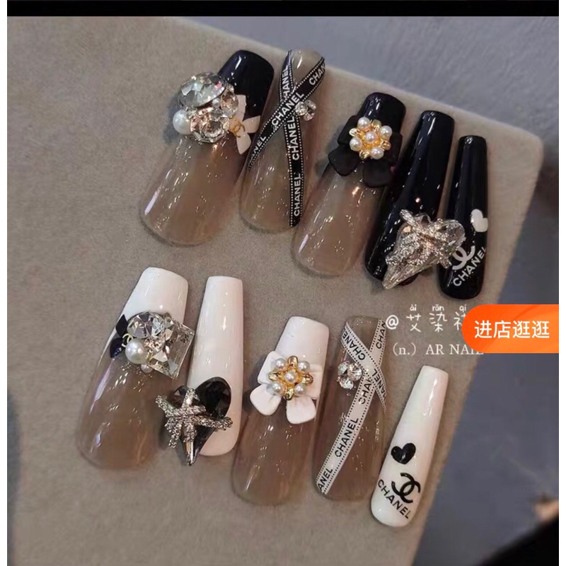 Charm nơ nail cao cấp đính ngọc,phụ kiện trang trí móng tay