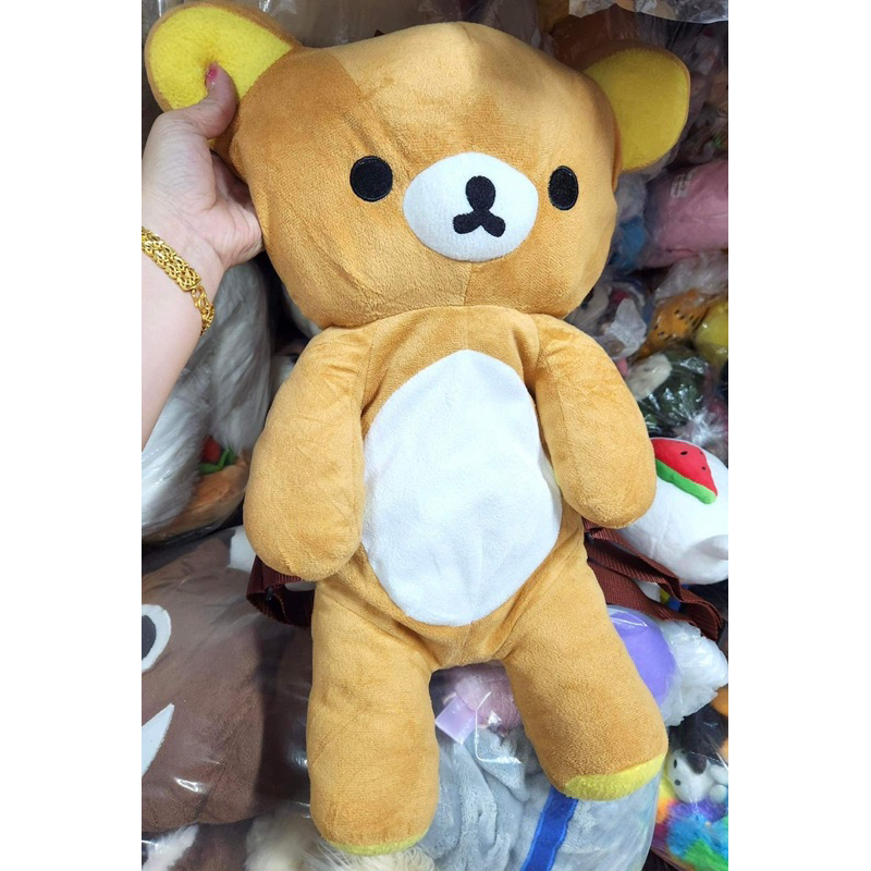 Gấu bông ba lô Rilakuma 2 ngăn rộng