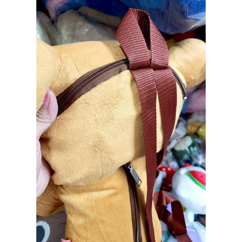 Gấu bông ba lô Rilakuma 2 ngăn rộng