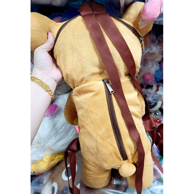 Gấu bông ba lô Rilakuma 2 ngăn rộng