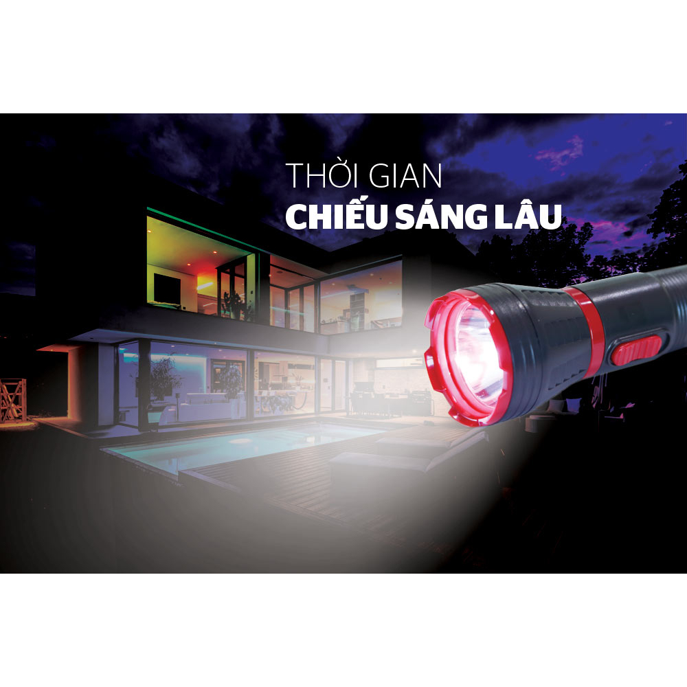 Đèn pin cầm tay siêu sáng SUNHOUSE cỡ lớn SHE-4111