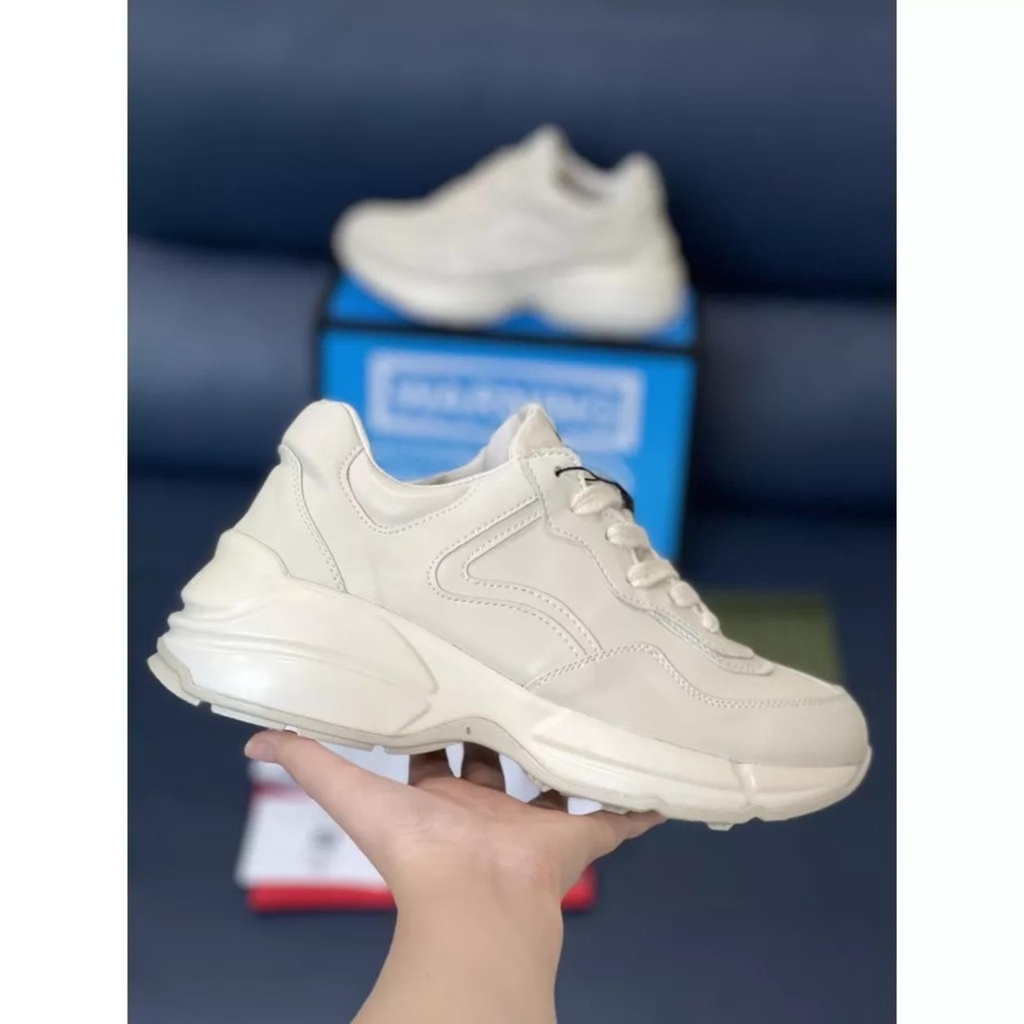 Giày gucci trơn rhyton, giày thể thao gucci môi hàng cao cấp sang trọng, đầy đủ phụ kiện, full size full pk