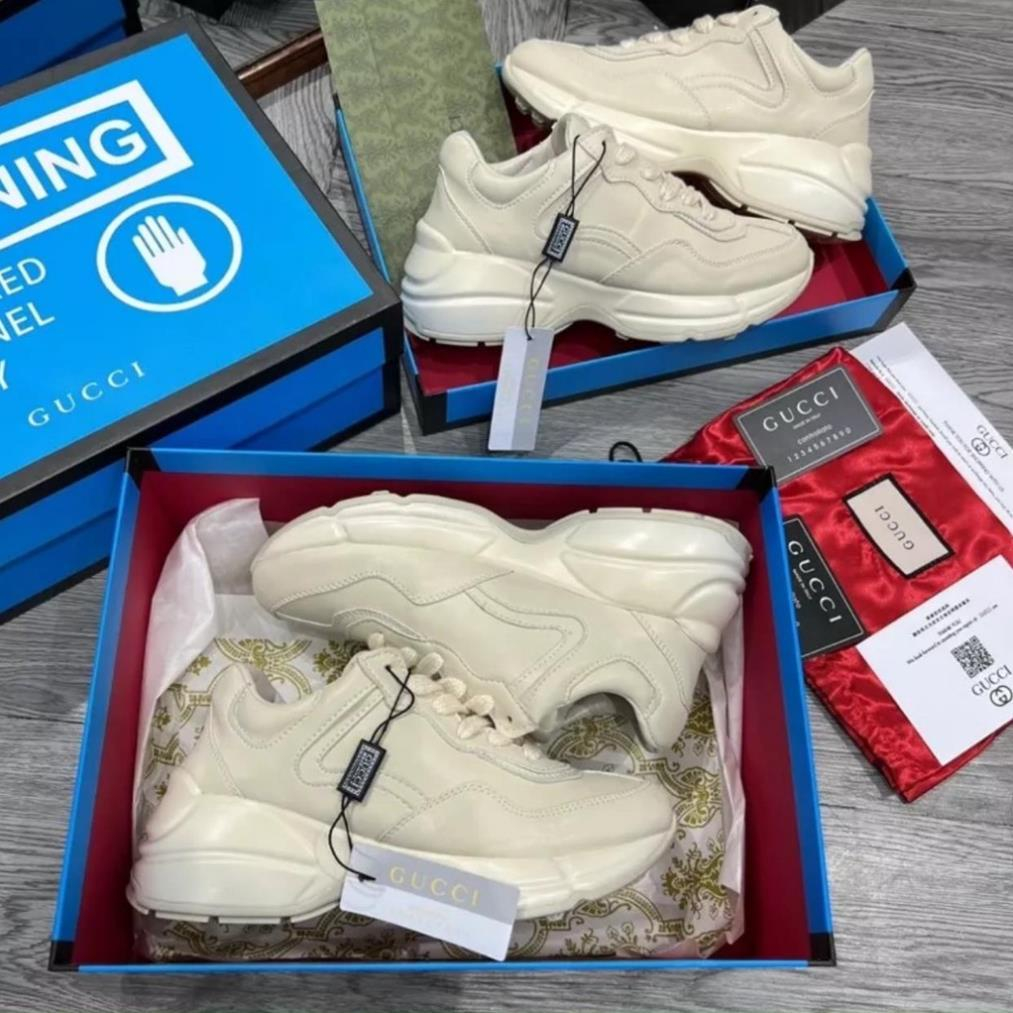 Giày gucci trơn rhyton, giày thể thao gucci môi hàng cao cấp sang trọng, đầy đủ phụ kiện, full size full pk
