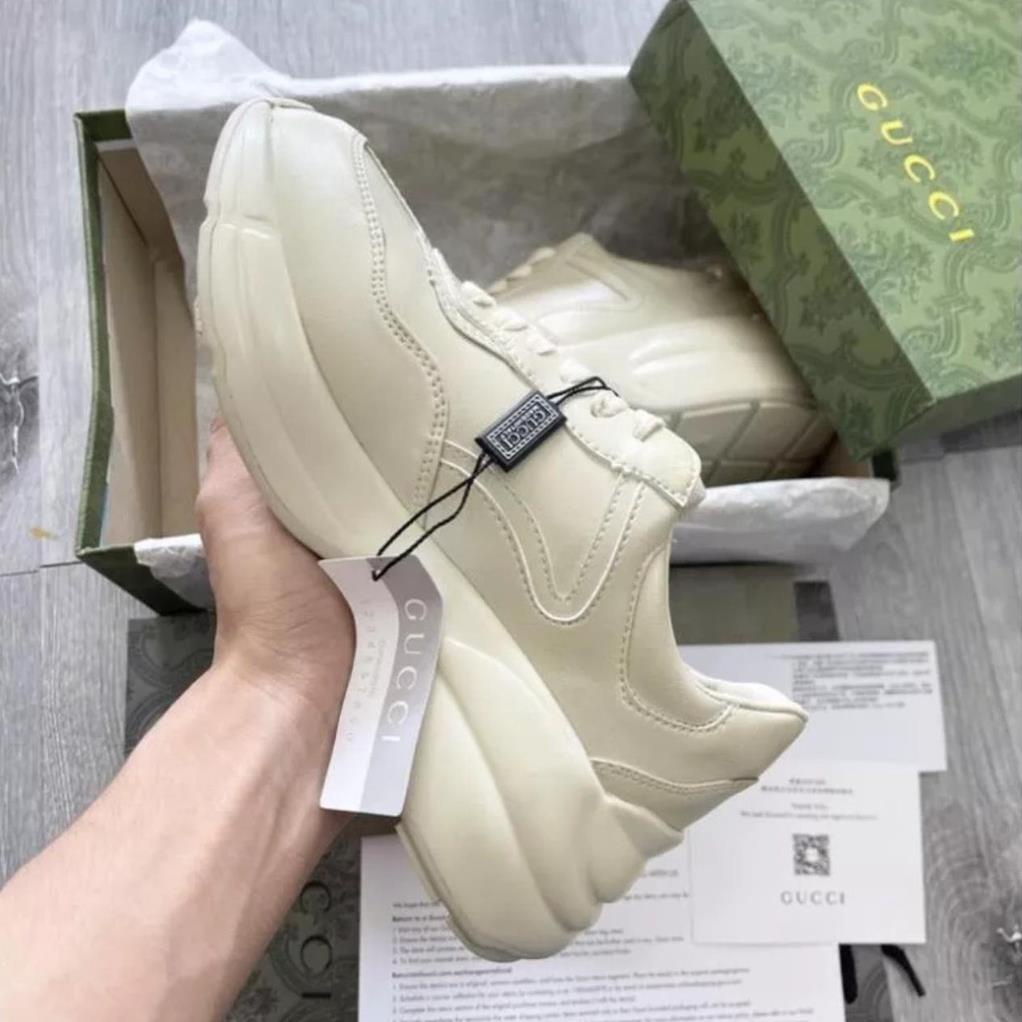 Giày gucci trơn rhyton, giày thể thao gucci môi hàng cao cấp sang trọng, đầy đủ phụ kiện, full size full pk