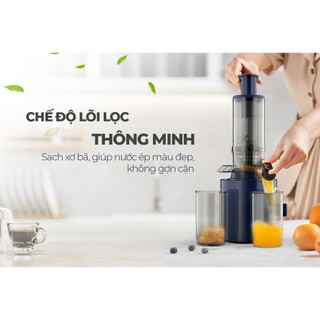 Máy ép chậm Sunhouse SHD5512 - Công suất lớn 250W, Dung tích 600ml - Tự ngắt khi quá nhiệt -Động cơ lõi đồng,