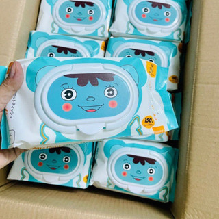 Combo 5 bịch khăn giấy ướt baby villa bịch lớn không mùi - 100 tờ
