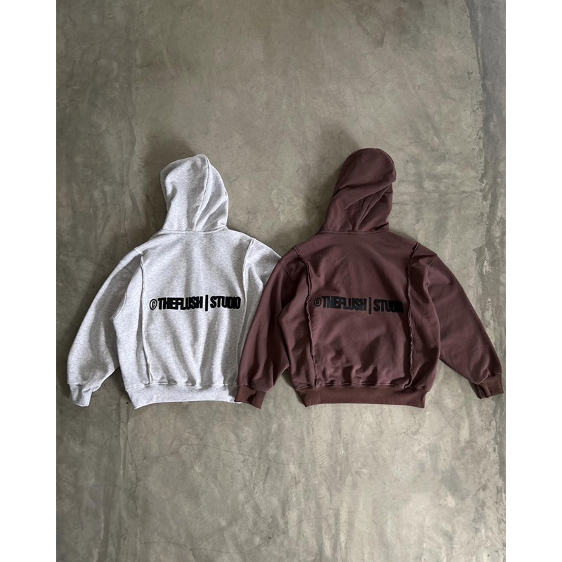 ÁO NỈ UNISEX THEFLUSH BLUR HALF ZIP HOODIE