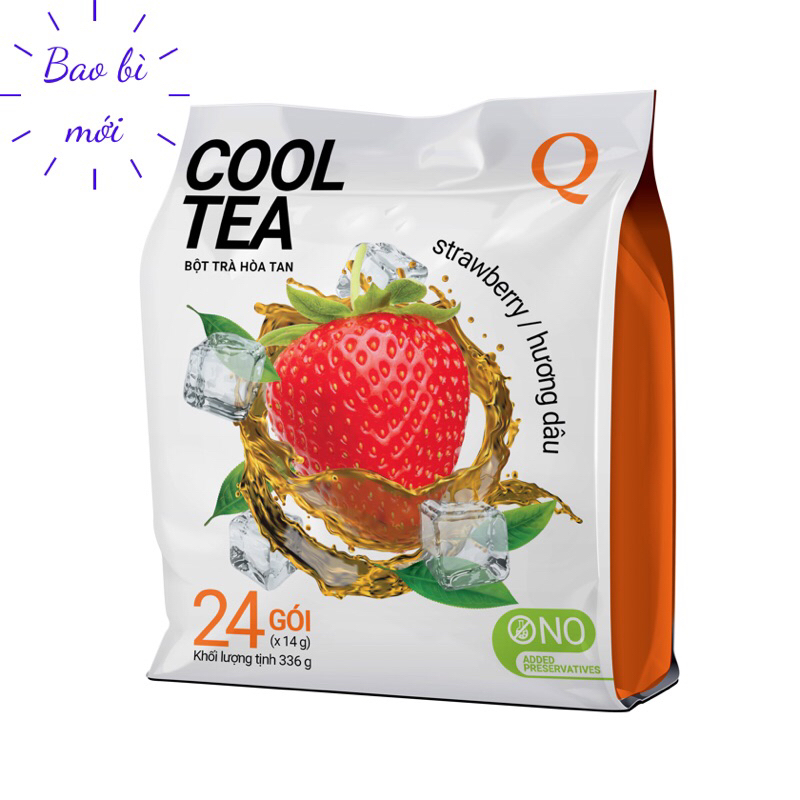 Bột Trà Hòa Tan Cool Tea Hương Dâu gói 336g