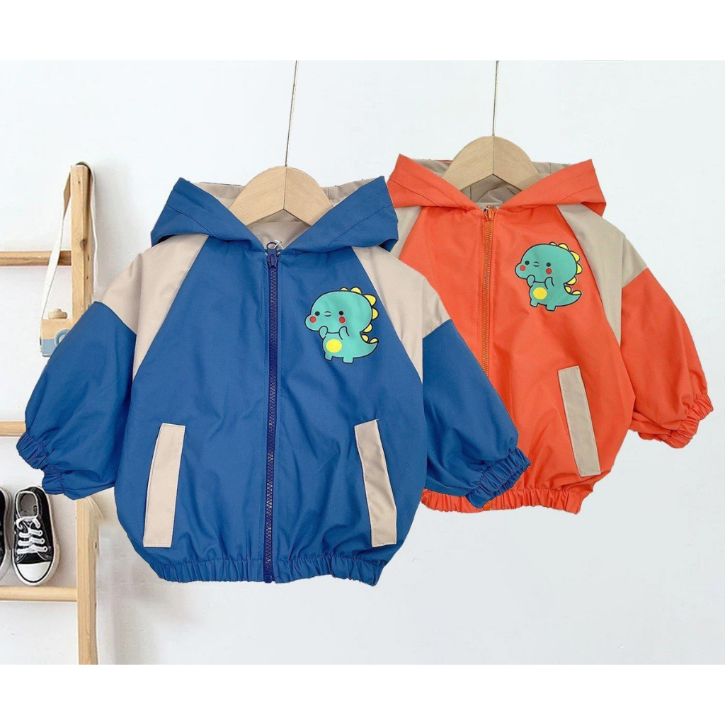 Áo khoác gió bé 2 lớp cao cấp, áo gió bé trai và gái 2 lớp lót lưới chống nước 7 màu siêu đep