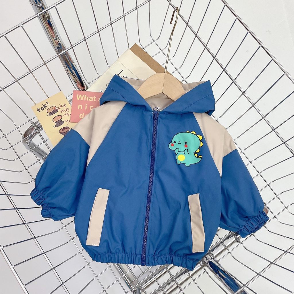 Áo khoác gió bé 2 lớp cao cấp, áo gió bé trai và gái 2 lớp lót lưới chống nước 7 màu siêu đep