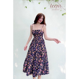 💜 Đầm dây maxi hoa nhí có mút ngực cúp đẹp NL90200