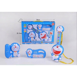 Hộp đàn Doremon, Hộp 3 cây đàn Doremon mẫu mới cho bé trai bé gái