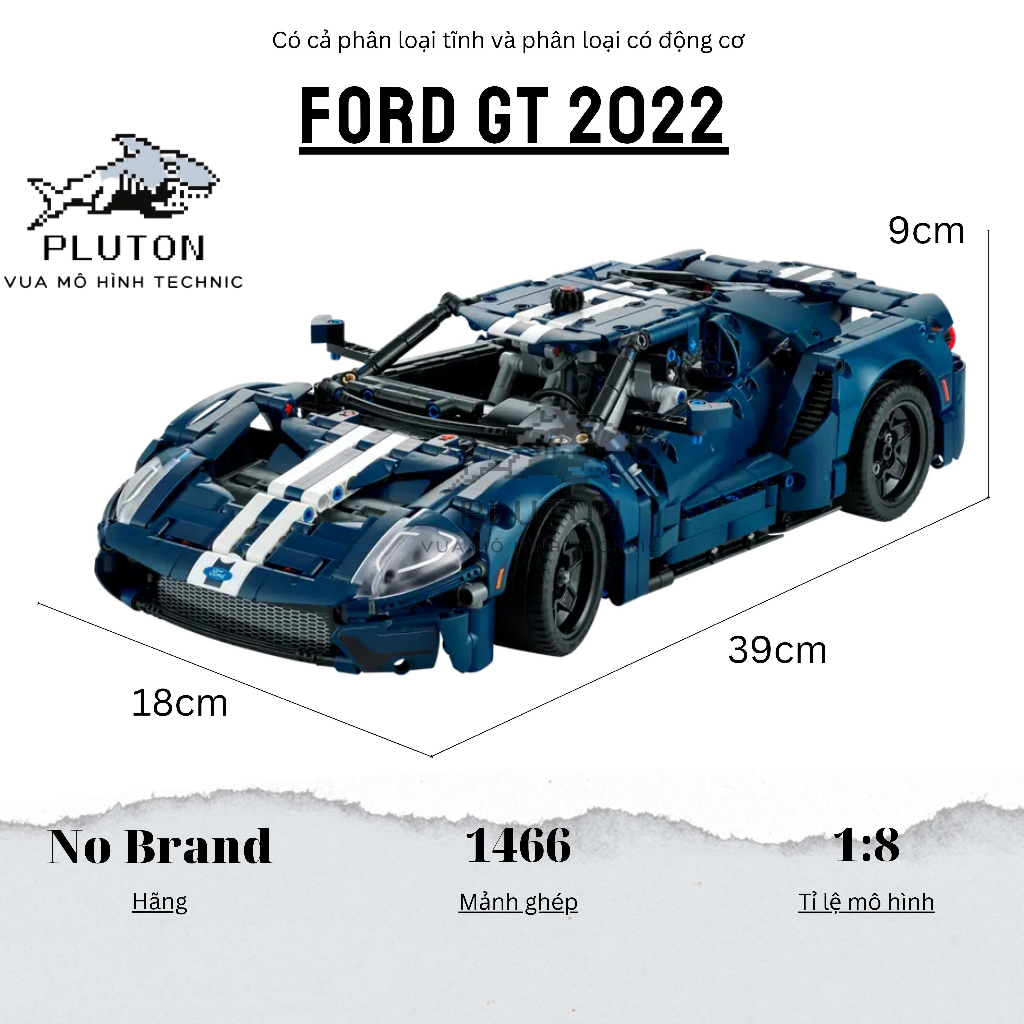 Mô hình lắp ráp nonlego siêu xe technic Ford GT 42154 tỉ lệ 1:10 1466 PCS cung cấp bởi Pluton