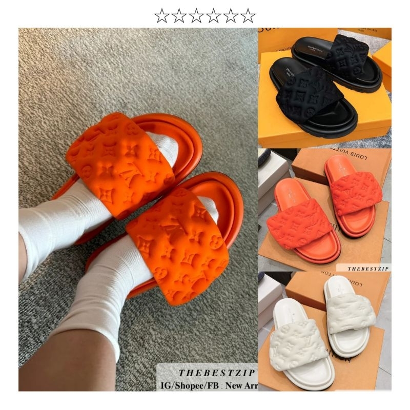 (𝐈𝐧𝐛𝐨𝐱 𝐜𝐡𝐞𝐜𝐤 𝐬𝐢𝐳𝐞 𝐭𝐫𝐜) Dép lê L.V quai dán bản to hàng cao cấp siêu êm fullbox bill | Hàng loại 1