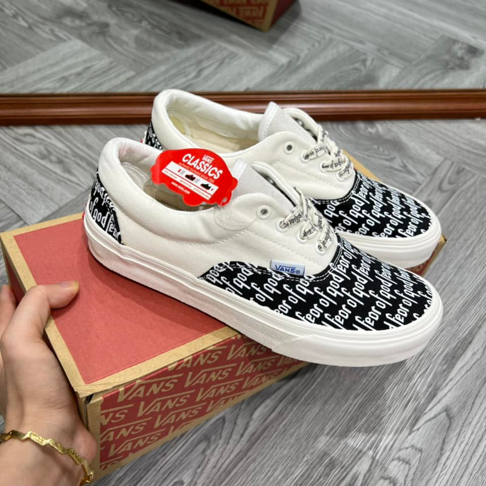 Giày 𝐕𝐀𝐍𝐒 Đen, Trắng, Caro lười viền trắng, Vans FOG Dán caro, classic nam nữ FullBoxBill hot nhất