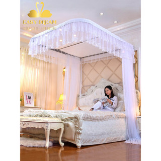 Màn khung khung ròng rọc không khoan tường có dây kéo , cao 2m25 các khớp nối bằng ốc vít -  mùng ngủ cao cấp EASY DREAM