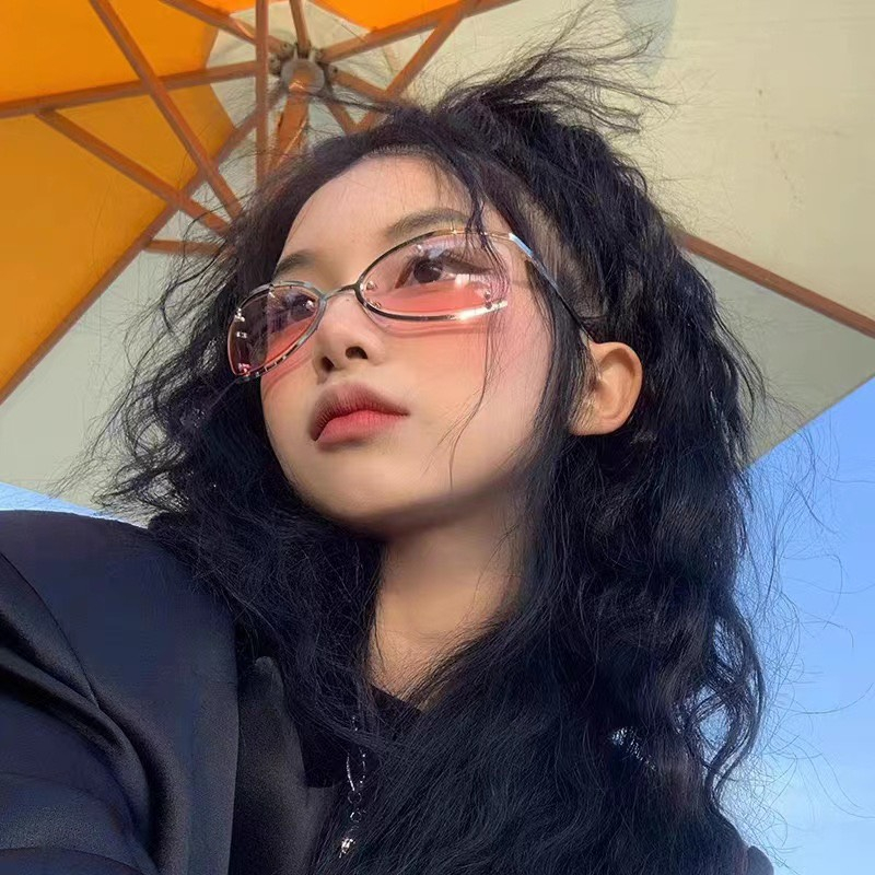 Mắt Kính Nữ Thời Trang Form Oval Mắt Mèo Phong Cách Thời Trang Y2k