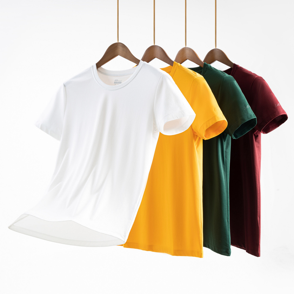 Áo Thun Nam 5S FASHION, Vải Sồi Mềm, Mát, Kháng Khuẩn, Thiết Kế Cổ Tròn Basic, Phom Dáng Dễ Mặc