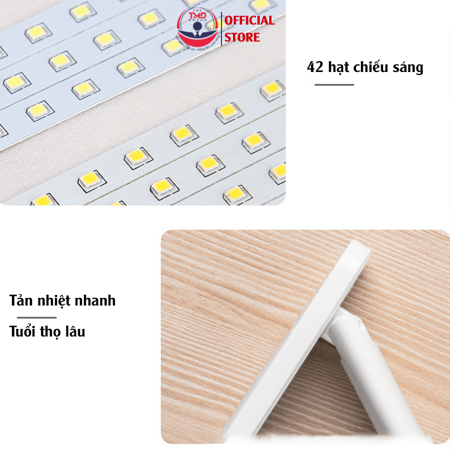 Đèn học chống cận TMD GROUP - Đèn led gấp gọn 7 chức năng ưu việt, Sạc không dây 10w, 3 cường độ ánh sáng tuỳ chỉnh