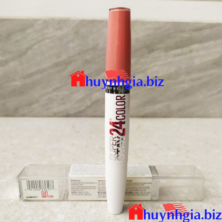 Son kem lì của Mỹ Maybelline SuperStay 24 color màu cam san hô