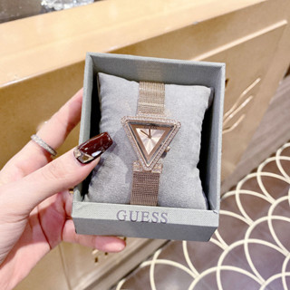 Đồng hồ nữ Guess GW0508L3 Rose Gold-Tone Triangle Mesh Analog Watch, Authentic, fullbox, Luxury diamond watch
