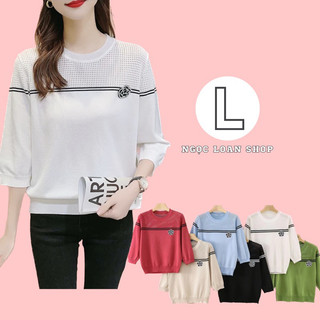 Áo len dệt kim trung niên tay lỡ , áo kiểu cho mẹ Quảng Châu_ngọc loan shop.